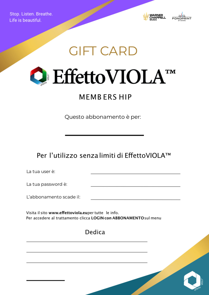 EffettoVIOLA 4 mesi - REGALO x 10 persone -